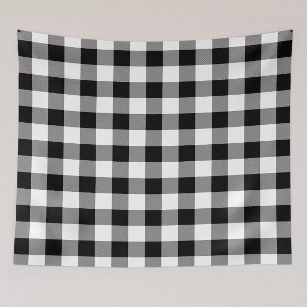 Item preview, White and Black Buffalo plaid lumberjack plaid designed and sold by BLMcreations.