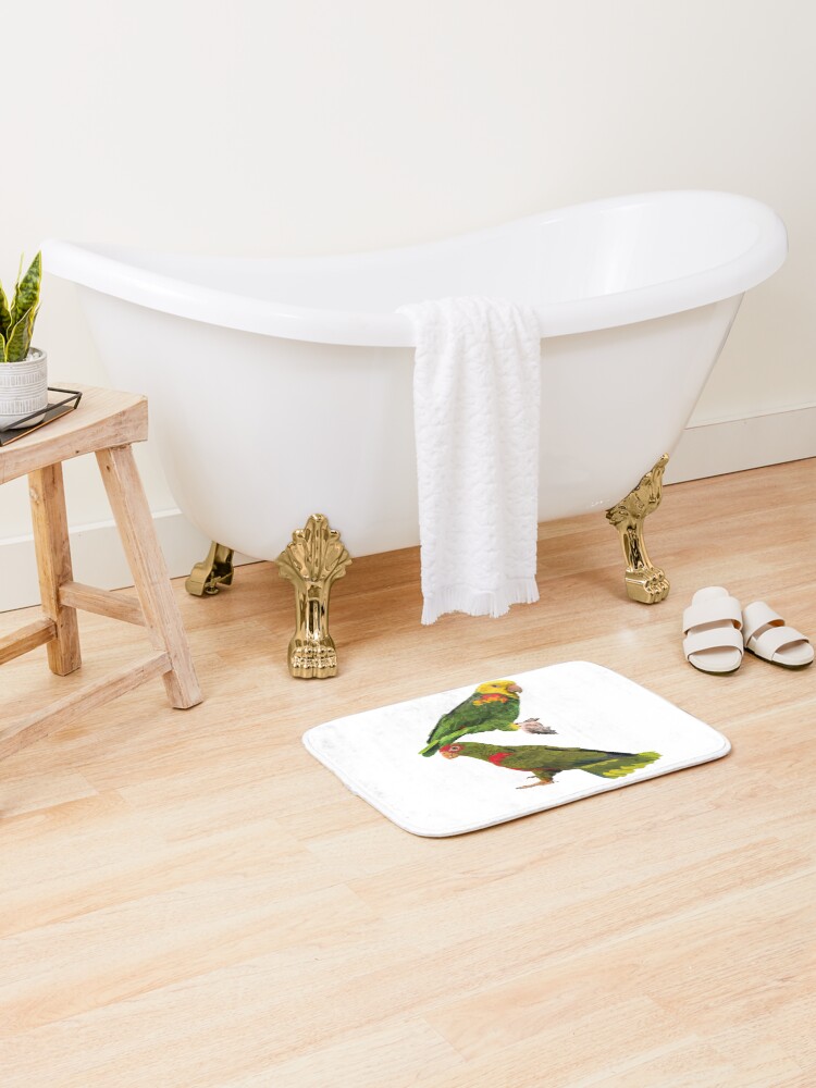 Thumbnail 2 of 6, Bath Mat, Parrots designed and sold by obscurite.
