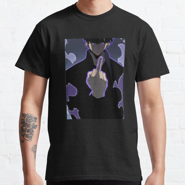 Manhwa Solo Leveling Sung jin woo Doigt du milieu T-shirt classique