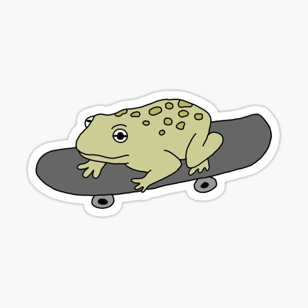 Skater Frog Sticker