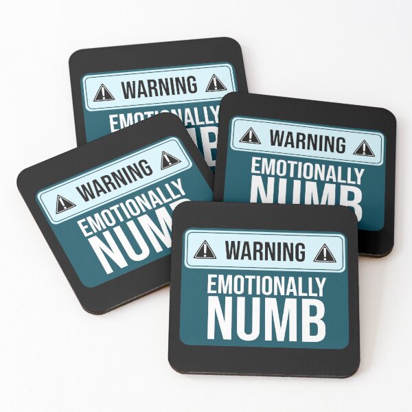 Item preview, Funny warning sign: Emotionally numb designed and sold by DeliriousSteve.