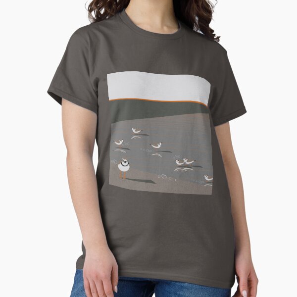 Piping Plover (Charadrius melodus) - Texas Threatened Bird Classic T-Shirt