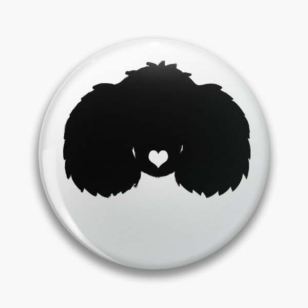 Item preview, funny poodle face heart dog black   designed and sold by alaechamlal.