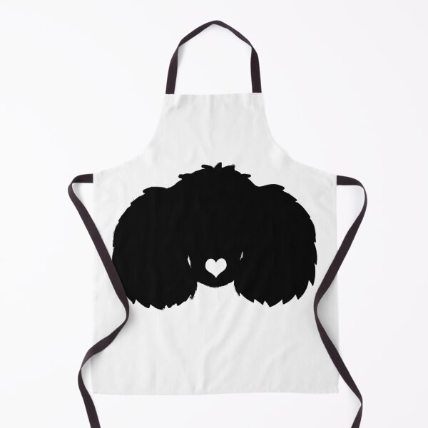 Item preview, funny poodle face heart dog black designed and sold by alaechamlal.