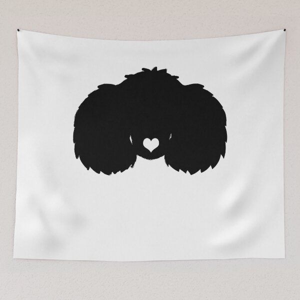 Item preview, funny poodle face heart dog black   designed and sold by alaechamlal.