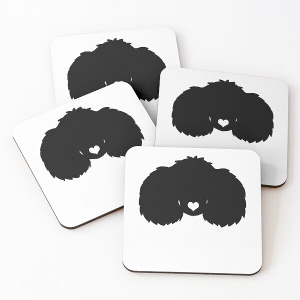 Item preview, funny poodle face heart dog black   designed and sold by alaechamlal.