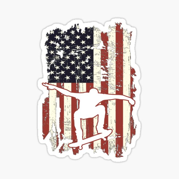USA Skateboard Flagge Aufkleber Sticker Amerikanischer Fahne Skateboard Fenster 