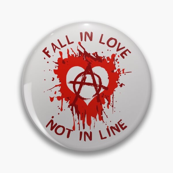 Item preview, Fall In Love Not In Line - Anarchist, Graffiti, Art designed and sold by SpaceDogLaika.