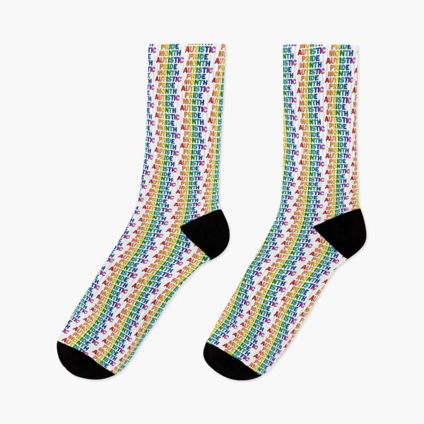 Item preview, Autistic Pride Month Rainbow Lettering designed and sold by autisticcreator.