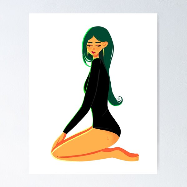 Item preview, Yoga Girl With Green Hair designed and sold by Kalea Clark.
