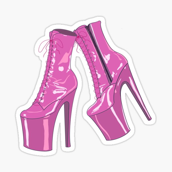 Pink on sale stripper boots