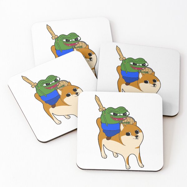 Item preview, Peepo riding Doge in glory to battle designed and sold by MrBigBadger.