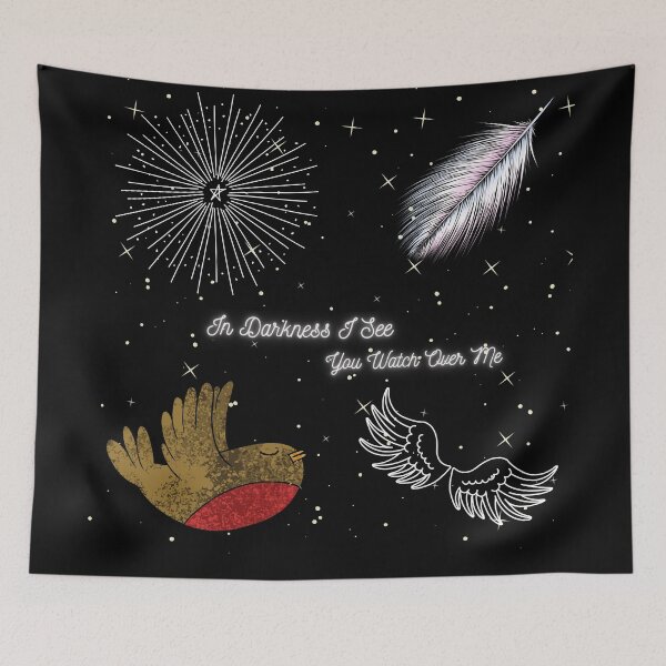 Item preview, In Darkness I See You Watch Over Me - Feather, Robin, Star designed and sold by Imemewell.