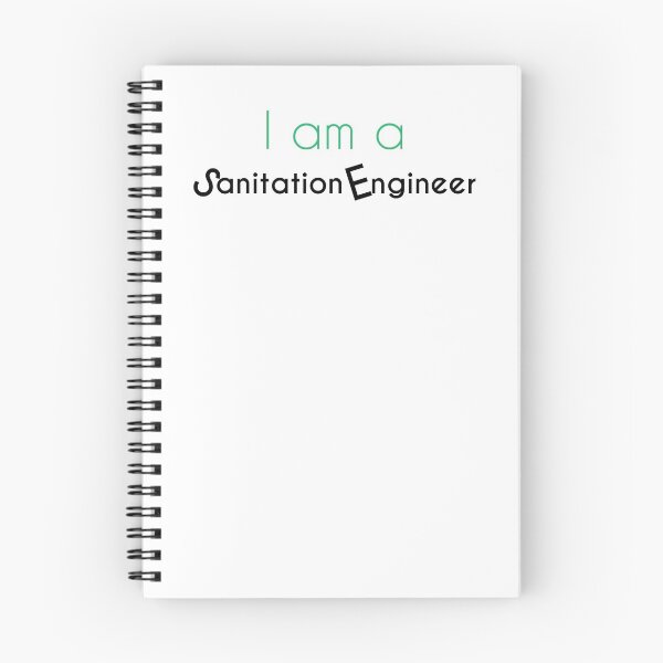 Item preview, sanitation engineer designed and sold by MHDesignstore.