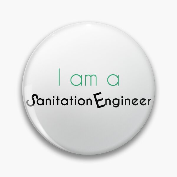 Item preview, sanitation engineer designed and sold by MHDesignstore.