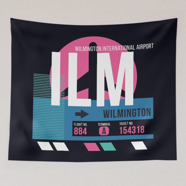 Item preview, Etiqueta de equipaje con código de aeropuerto de Wilmington, Carolina del Norte (ILM) designed and sold by SLAG-Creative.