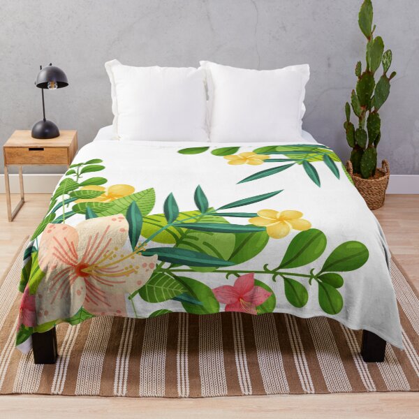 Item preview, Tropical Plants, Flowers and Leaves Pattern designed and sold by RomeoSketches.