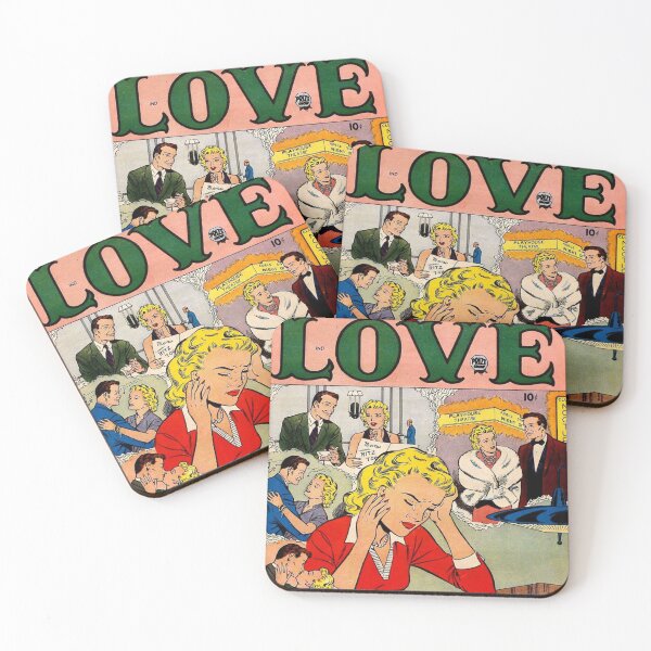 Item preview, Vintage Romance Comic Book Cover - All For Love designed and sold by Unhinged Heather.