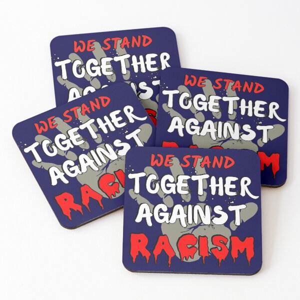 Item preview, We stand together against racism - red and white dripping paint font designed and sold by Try-It.
