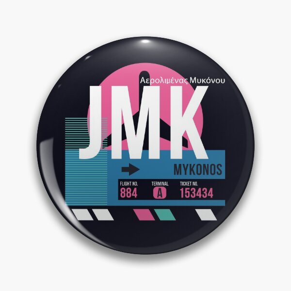 Item preview, Mykonos, Greece (JMK) Airport Code Baggage Tag designed and sold by SLAG-Creative.