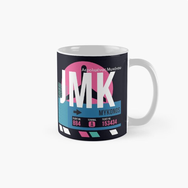Item preview, Mykonos, Greece (JMK) Airport Code Baggage Tag designed and sold by SLAG-Creative.