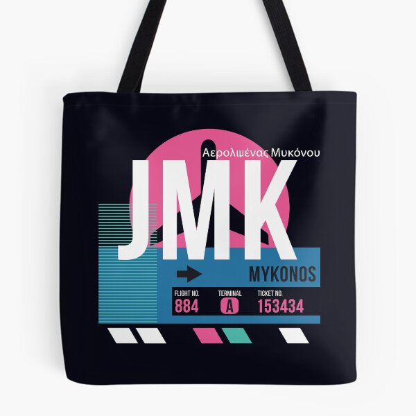 Item preview, Mykonos, Greece (JMK) Airport Code Baggage Tag designed and sold by SLAG-Creative.