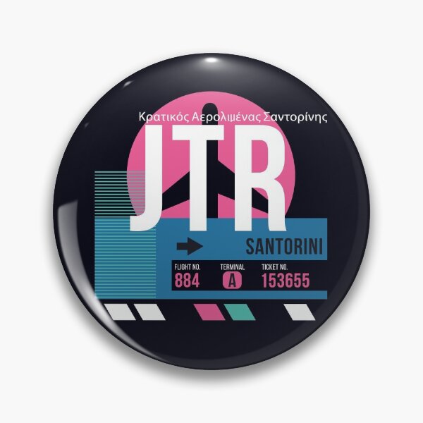 Item preview, Santorini, Greece (JTR) Airport Code Baggage Tag designed and sold by SLAG-Creative.