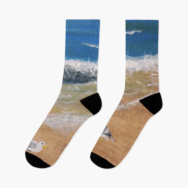 Item preview, Calm Seagulls Resting on the Beach  designed and sold by Ilana Khoshsima.