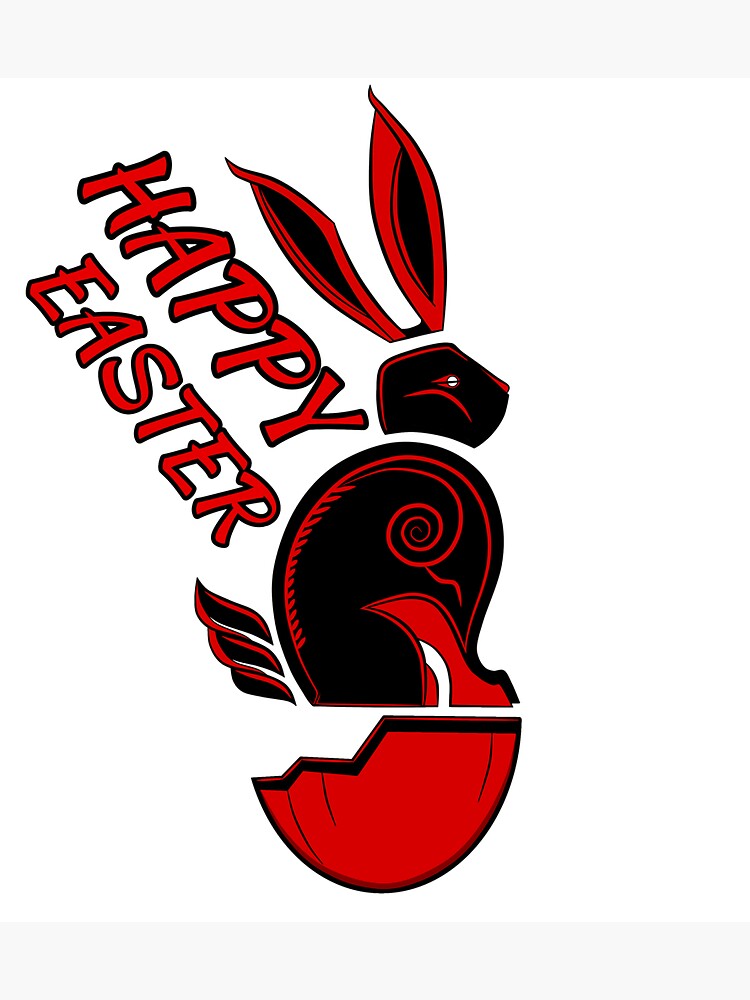 Thumbnail 3 of 3, Sticker, Easter bunny designed and sold by 4LORDS.