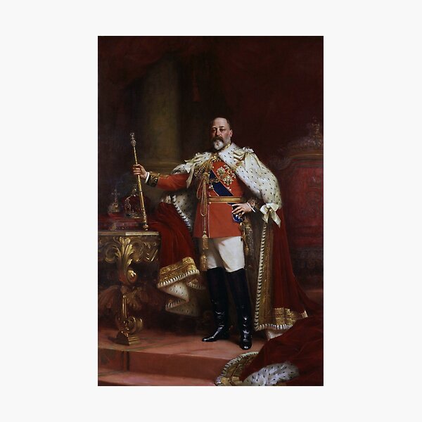 Vista previa del artículo con la obra «Retrato del rey Eduardo VII - Luke Fildes», diseñado y vendido por warishellstore.