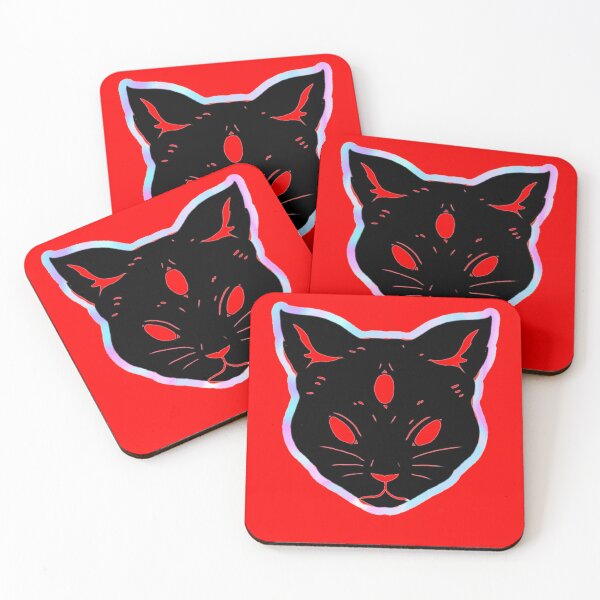 Item preview,  cute cat with red nose designed and sold by Dreamofstyle7.