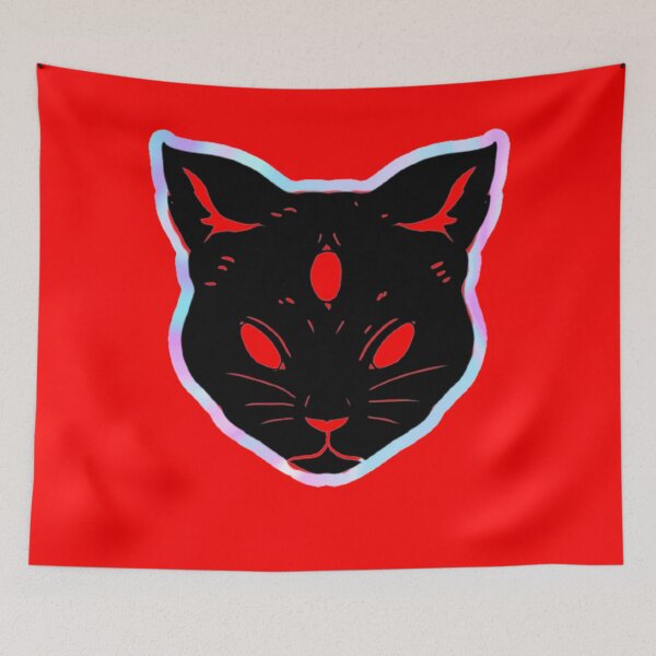 Item preview,  cute cat with red nose designed and sold by Dreamofstyle7.