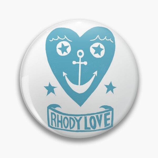 Item preview, Rhody Love in Blue - original linocut design and print designed and sold by PixelPalmer.