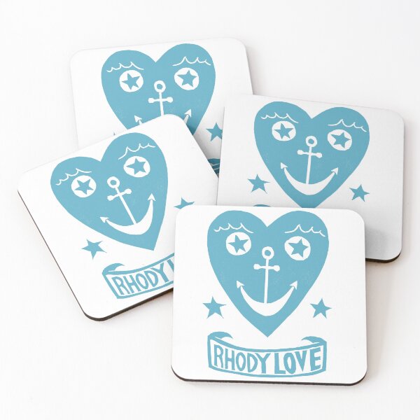 Item preview, Rhody Love in Blue - original linocut design and print designed and sold by PixelPalmer.