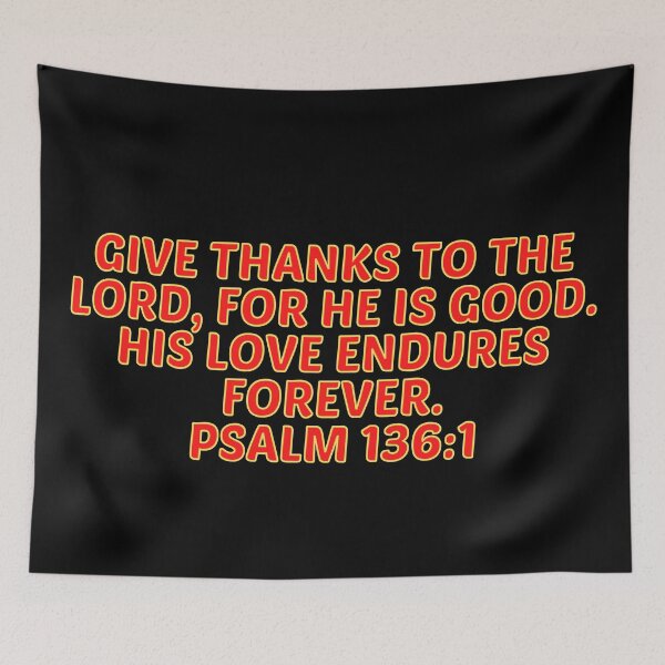 Item preview, Bible Verse Psalm 136:1 designed and sold by Prayingwarrior.