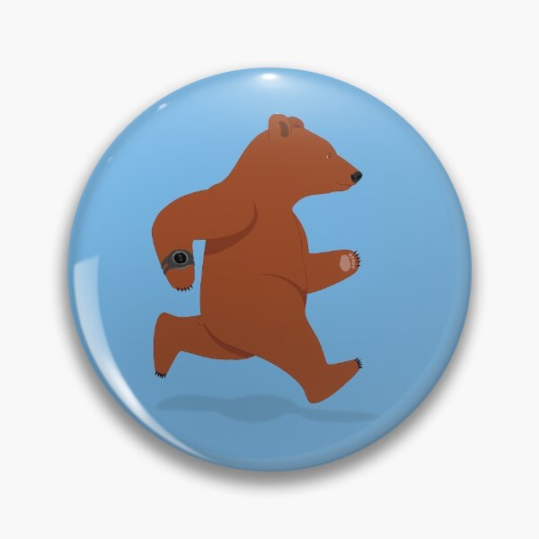 Item preview, Running Grizzly Bear - Brown Bear designed and sold by grumpyteds.