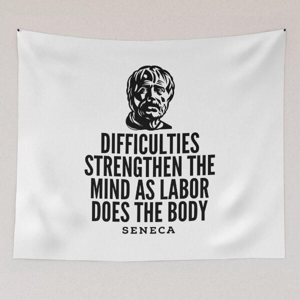 Item preview, Seneca Quotes - Difficulties designed and sold by HalpinDesign.