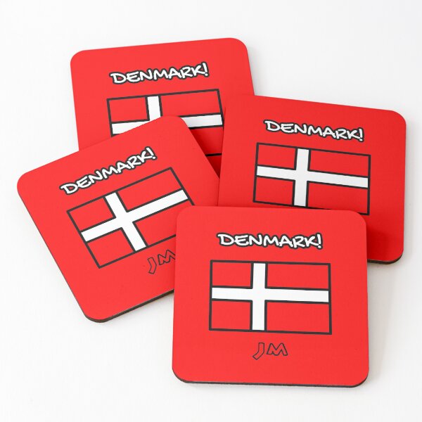 Item preview, Denmark Flag Drawn Red designed and sold by jesumedina.