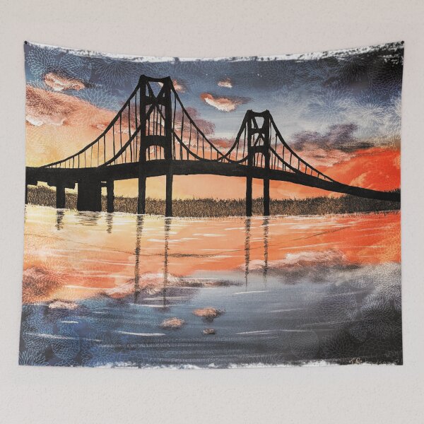 Item preview, Mackinac Bridge Distressed Effect designed and sold by SistersInArtN.