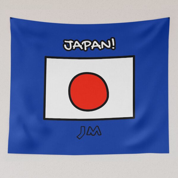 Item preview, Japan Flag Drawn Blue designed and sold by jesumedina.