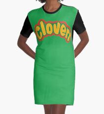 Clovers Bring It On Uniform Symbol Graphic T-Shirt Dress