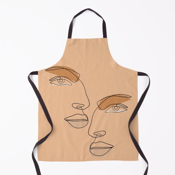 Item preview, Mirrored Face One Line Drawing With Warm Colored Background designed and sold by NaomiBalog.