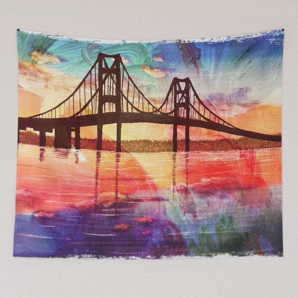 Item preview, Mackinac Bridge Color Splash designed and sold by SistersInArtN.