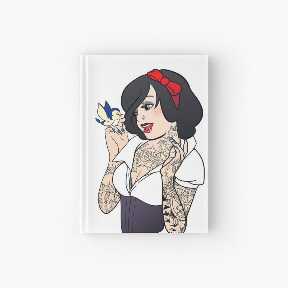 I like how they did the hair and border to this tattoo | Snow white tattoos,  White tattoo, Girls with sleeve tattoos