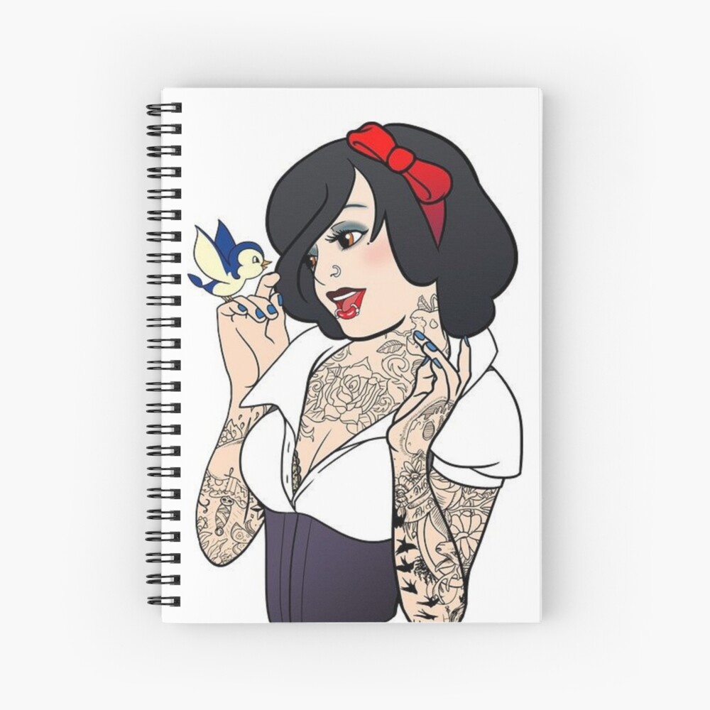 Snow White, alternative princess with tattoos, hipster