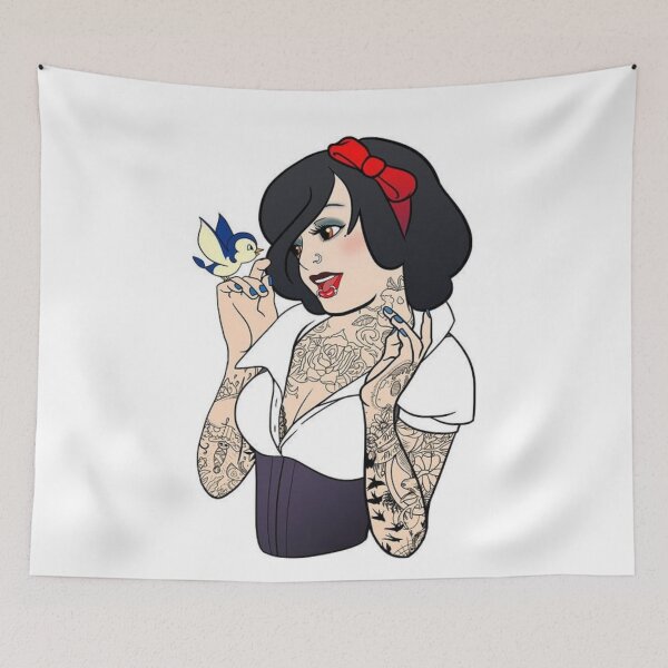 Item preview, Snow White, alternative princess with tattoos, hipster designed and sold by NatiiHerre.