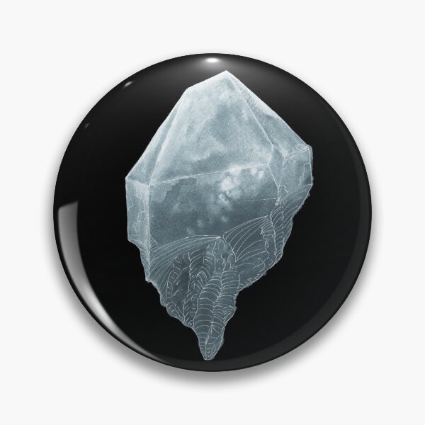 Item preview, White on Black Quartz Crystal Watercolor/Gouache Painting designed and sold by Danica Templeton.