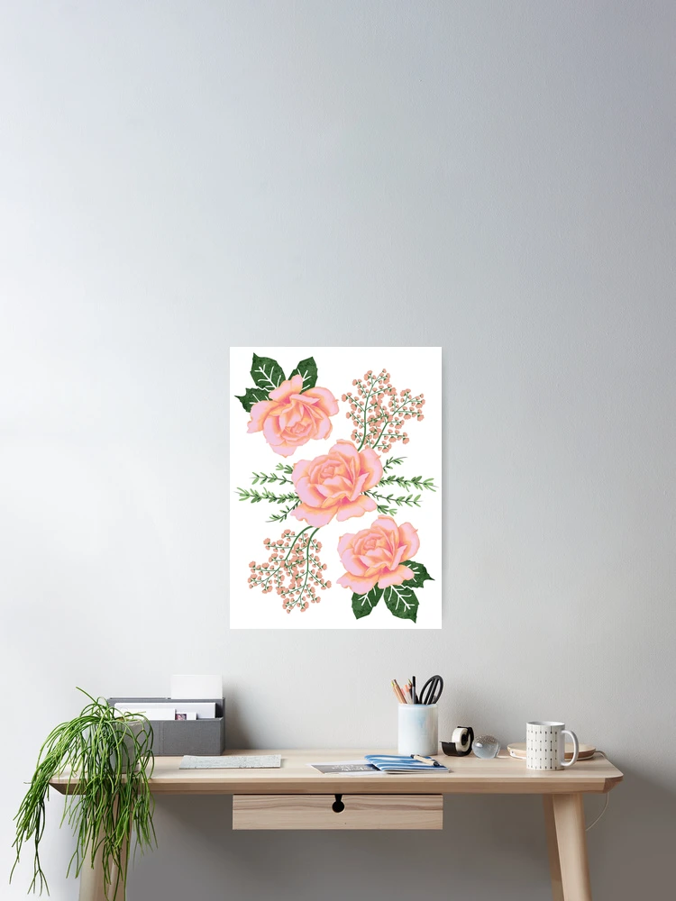 Thumbnail 2 of 3, Poster, Pink Roses Galore designed and sold by TIPJ.