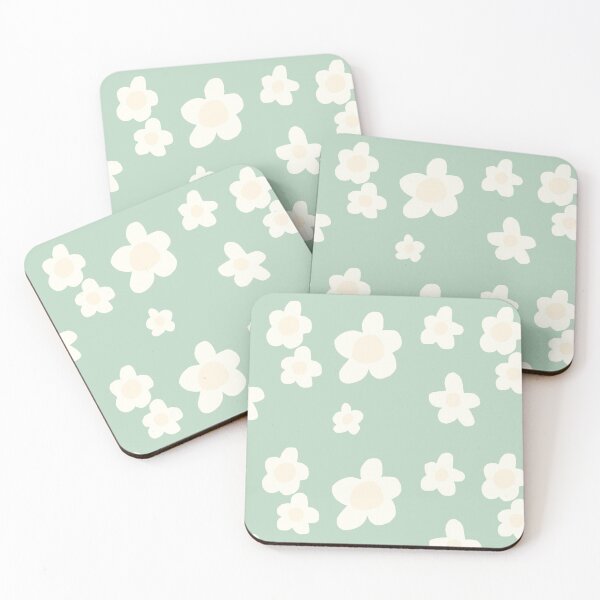 Item preview, sage green daisies  designed and sold by lovely-products.