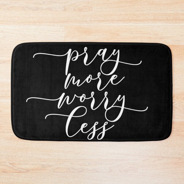 Item preview, Pray More Worry Less | Motivational Quote | White designed and sold by KarolinaPaz.